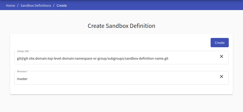 create-sandbox-definition